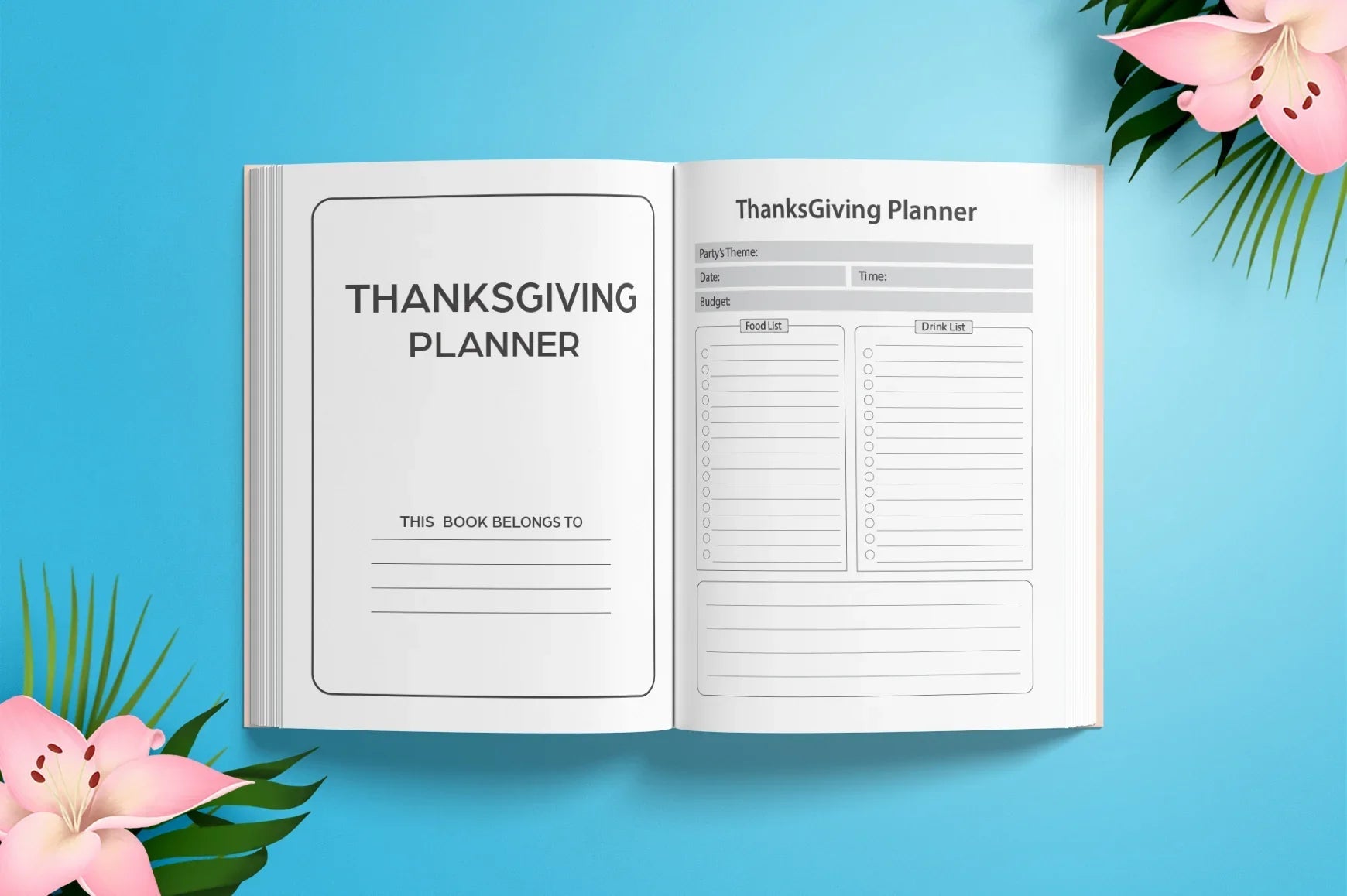 Thanksgiving Planner - CraftNest - Digital Crafting and Art