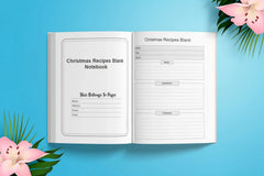 Christmas Recipes Blank Notebook Planner - CraftNest - Digital Crafting and Art