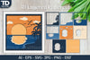 Tropical Beach Sunset D Shadow Box Scene Papercut SVG