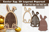 Easter Bunny Egg Layered Papercut SVG Bundle
