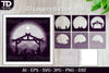 Shadow Nativity Scene Layered Papercut SVG