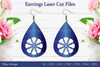 Laser Cut Flower Earrings SVG Bundle