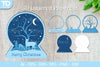 Shadow Box Christmas Snow Globe Layered Papercut SVG