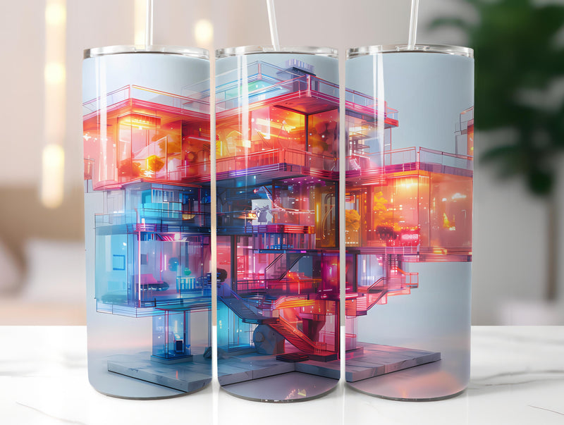 Architecture 5 Tumbler Wrap - CraftNest - Digital Crafting and Art