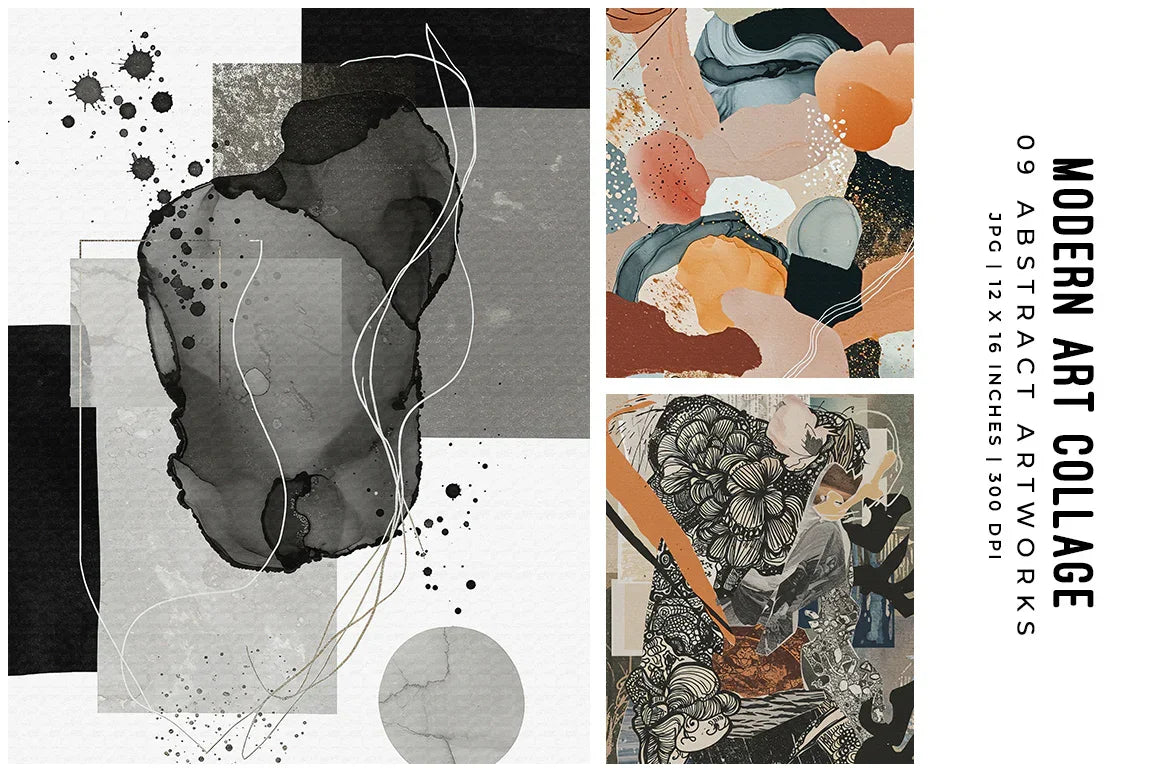 Modern Art Collage - Wall Art - CraftNest - Digital Crafting and Art