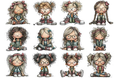 Modern Girl Clipart Bundle - CraftNest - Digital Crafting and Art