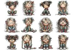 Modern Girl Clipart Bundle - CraftNest - Digital Crafting and Art