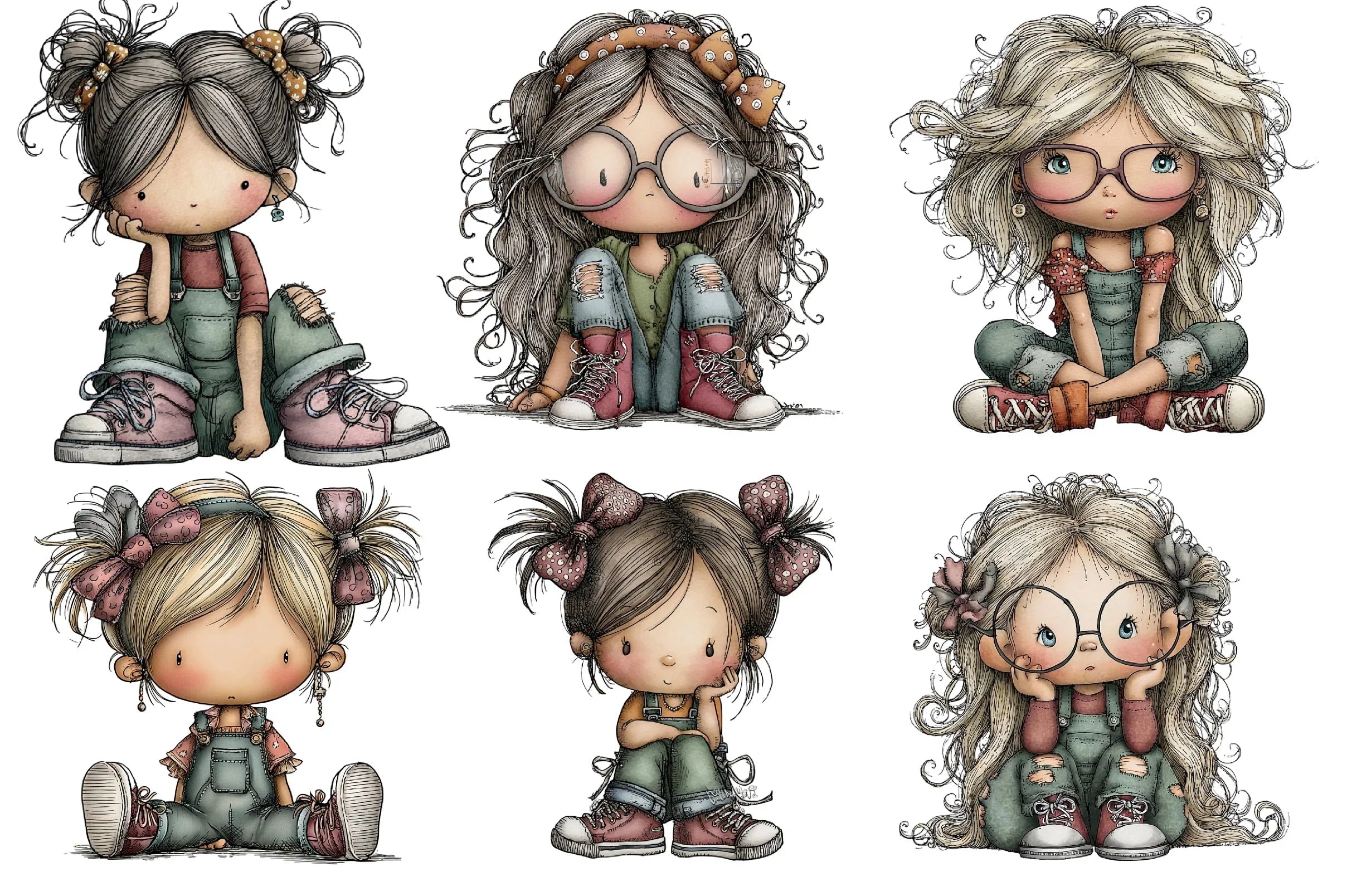 Modern Girl Clipart Bundle - CraftNest - Digital Crafting and Art