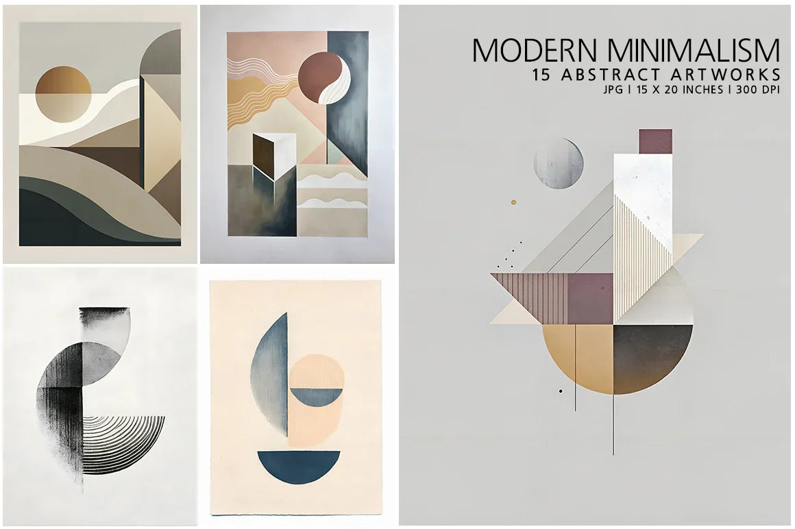 Modern Minimalism - Wall Art - CraftNest - Digital Crafting and Art