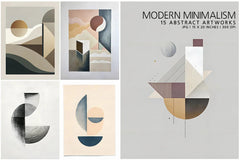 Modern Minimalism - Wall Art - CraftNest - Digital Crafting and Art