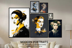 Modern Portraits - Wall Art - CraftNest - Digital Crafting and Art