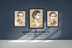 Modern Portraits - Wall Art - CraftNest - Digital Crafting and Art