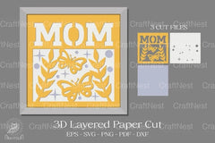 Mom 3D Light Box Paper Cut Design Bundle - CraftNest - Digital Crafting and Art