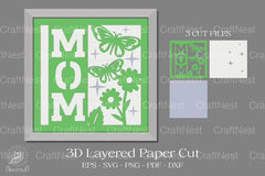 Mom 3D Paper Cutting SVG Bundle - CraftNest - Digital Crafting and Art
