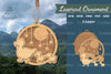 Mom and Baby Duck Laser Cut Ornament Clipart Bundle