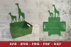 Mom and Baby Giraffe Papercut Display Clipart Bundle