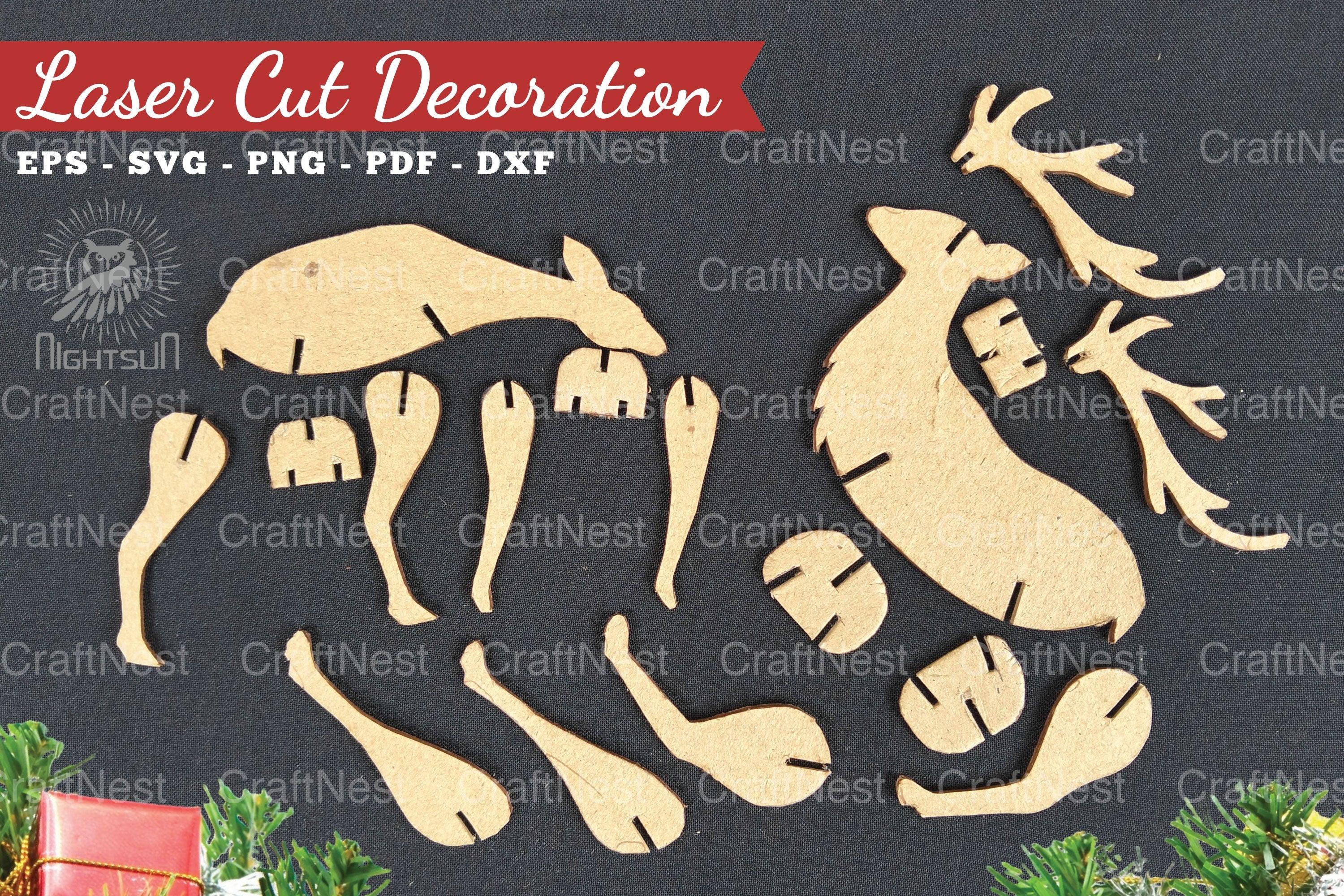 Mom and Baby Deer Laser Cut Home Decor Clipart Bundle - CraftNest - Digital Crafting and Art
