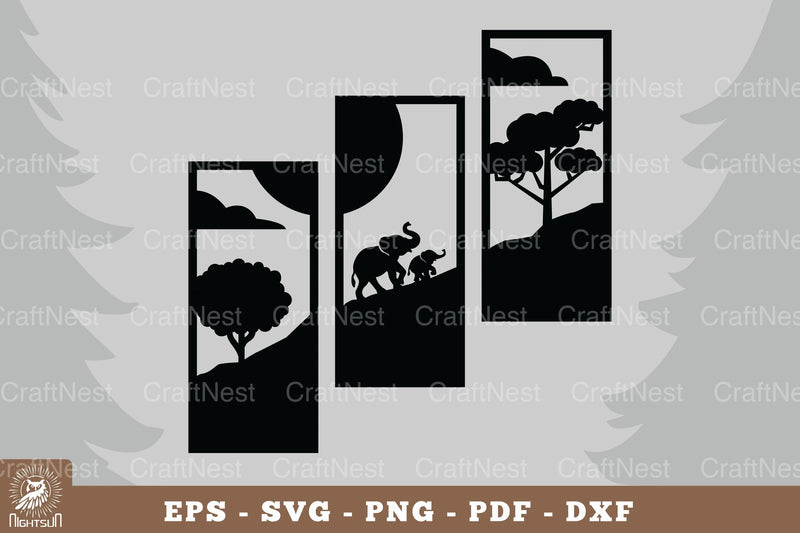 Mom and Baby Elephant Home Decor Clipart Bundle - CraftNest - Digital Crafting and Art
