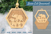 Mom and Baby Elephant Laser Cut Ornament Clipart Bundle