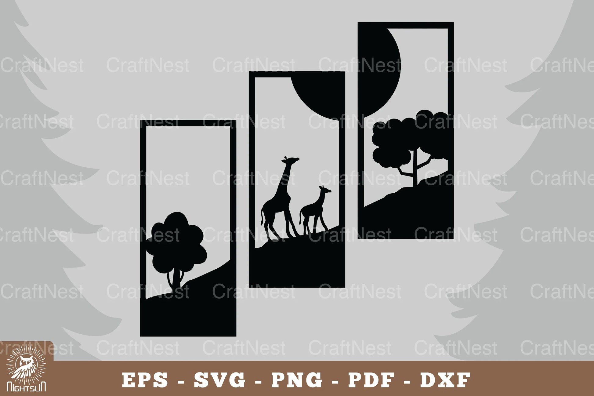 Mom and Baby Giraffe Home Decor Clipart Bundle - CraftNest - Digital Crafting and Art