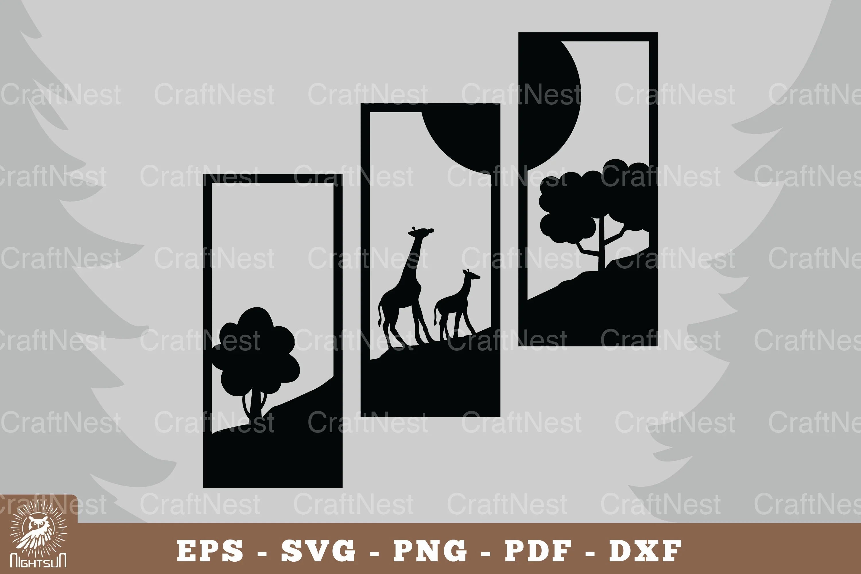 Mom and Baby Giraffe Home Decor Clipart Bundle - CraftNest - Digital Crafting and Art