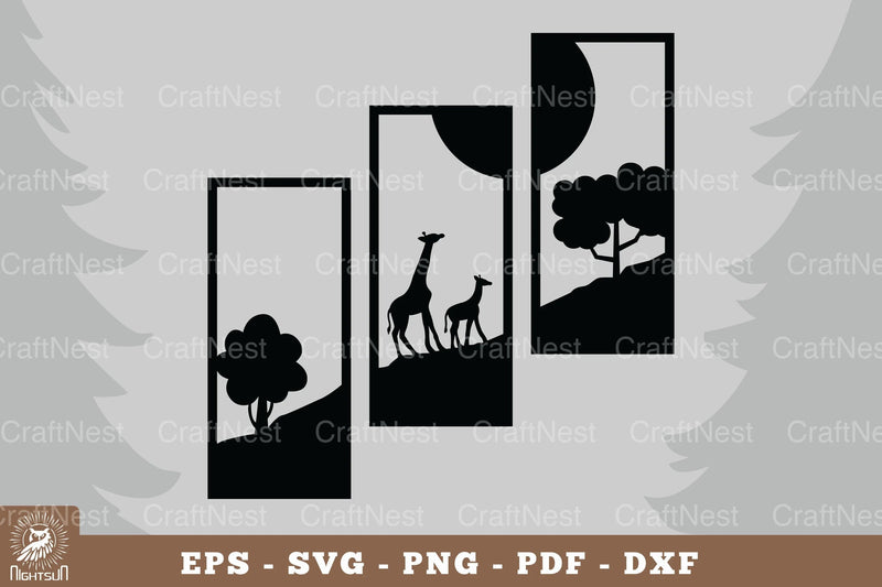 Mom and Baby Giraffe Home Decor Clipart Bundle - CraftNest - Digital Crafting and Art