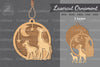 Mom and Baby Giraffe Laser Cut Ornament Clipart Bundle