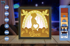Boho Rainbow Papercut SVG Bundle for Mom and Baby - CraftNest - Digital Crafting and Art