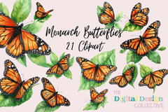 Monarch Butterfly Clipart Bundle - CraftNest - Digital Crafting and Art