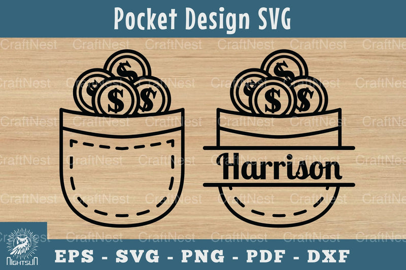 Money in Pocket Silhouette Design Clipart Bundle - CraftNest - Digital Crafting and Art