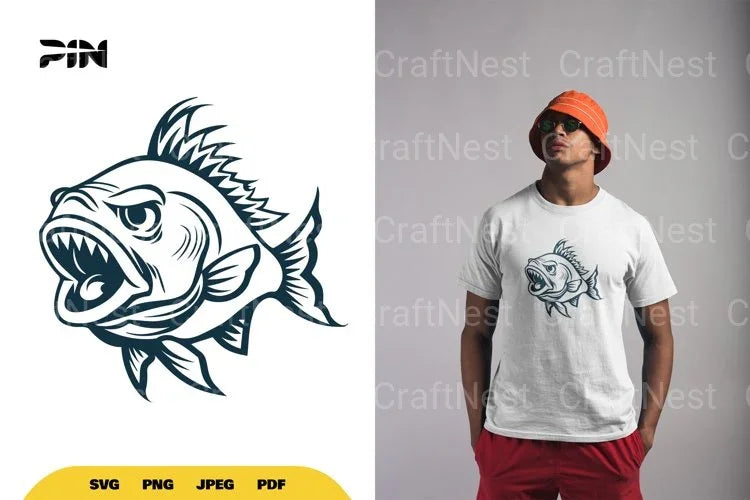 Monster Fish Illustration Clipart Bundle - CraftNest - Digital Crafting and Art