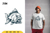 Monster Fish Illustration Clipart Bundle