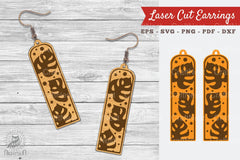 Monstera Leaves Laser Cut Earrings Clipart Bundle - CraftNest - Digital Crafting and Art