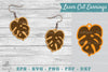 Monstera Leaves Laser Cut Earrings SVG Bundle