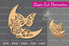Moon Butterfly Laser Cut Decoration Clipart Bundle