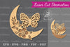 Moon Butterfly Laser Cut Decoration Clipart Bundle