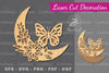 Moon Butterfly Laser Cut Decoration Clipart Bundle
