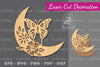 Moon Butterfly Laser Cut Decoration Clipart Bundle