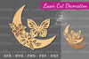 Moon Butterfly Laser Cut Decoration Clipart Bundle