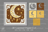 Moon Mandala 3D Layered Papercut Clipart Bundle