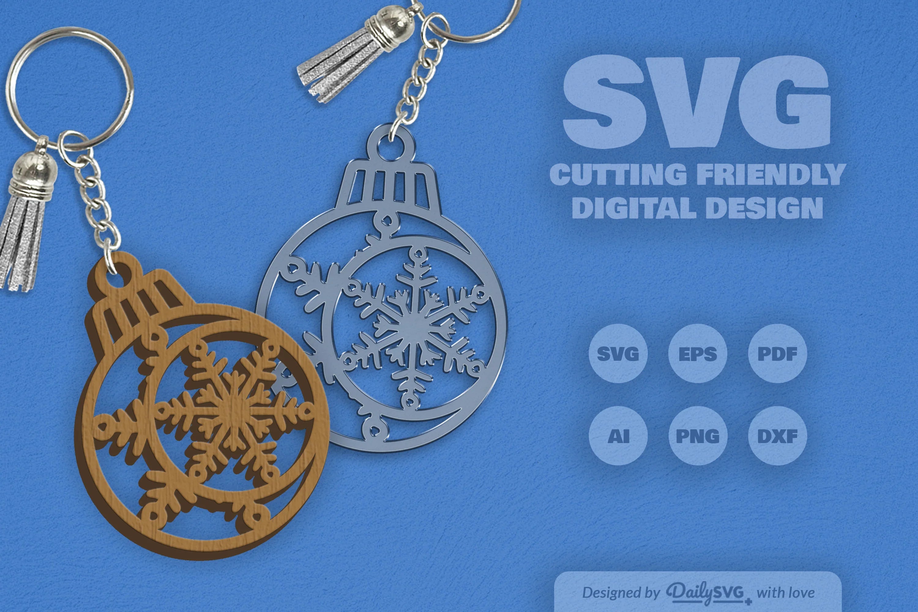 Moon Snowflake Bauble SVG Bundle 4 - CraftNest - Digital Crafting and Art