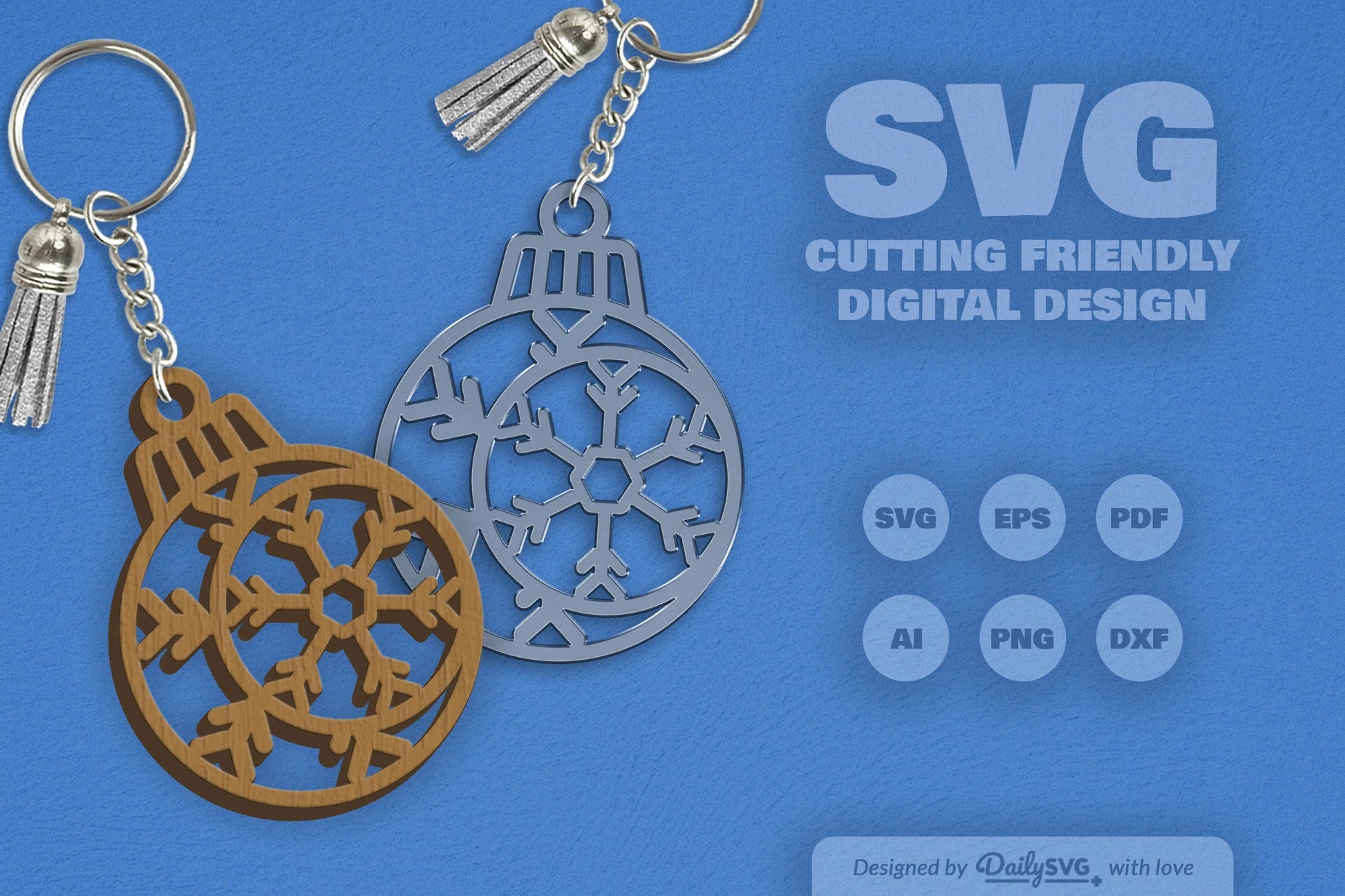Moon Snowflake Bauble SVG Bundle 1 - CraftNest - Digital Crafting and Art