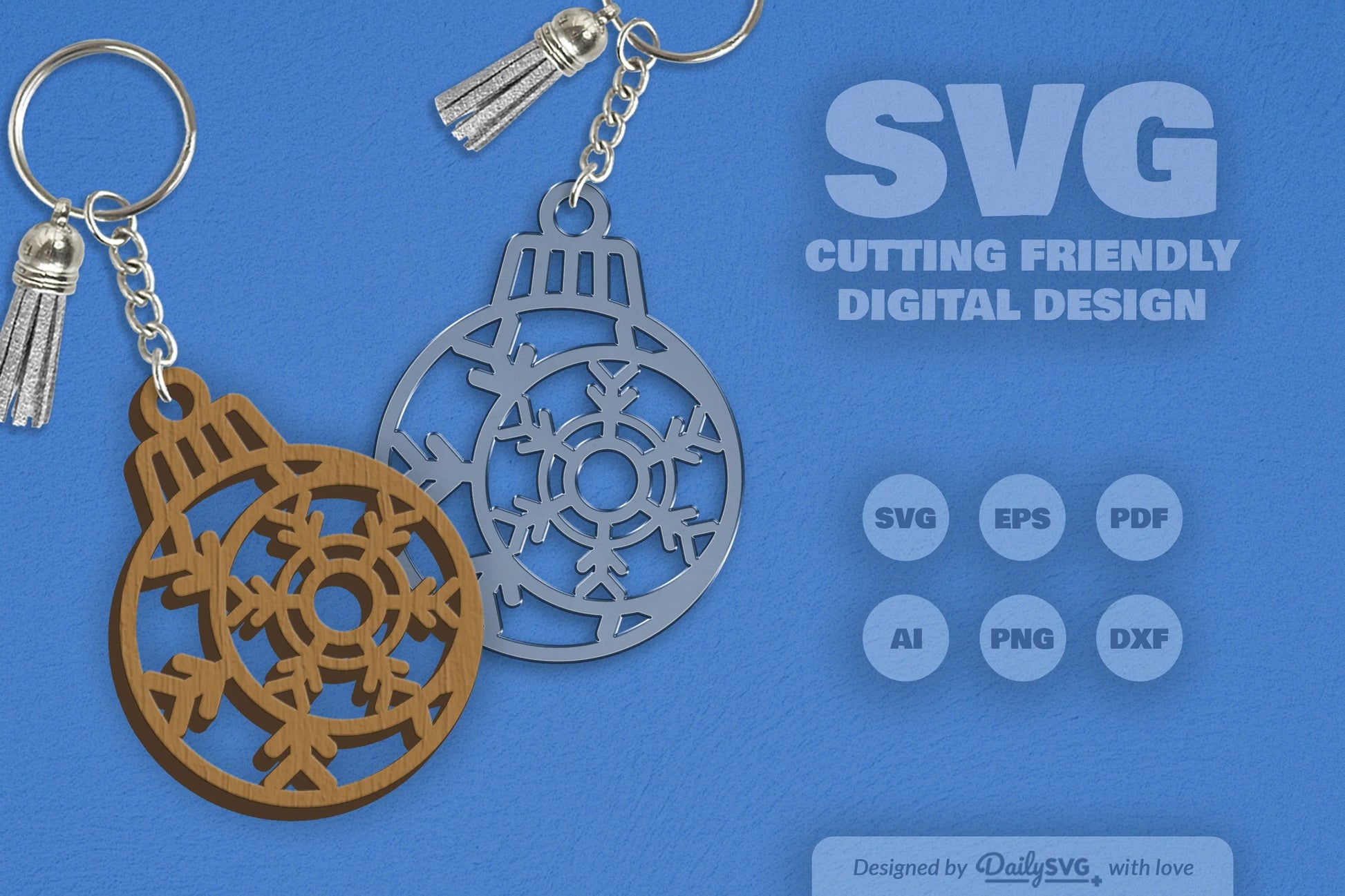 Moon Snowflake Bauble SVG Bundle 7 - CraftNest - Digital Crafting and Art