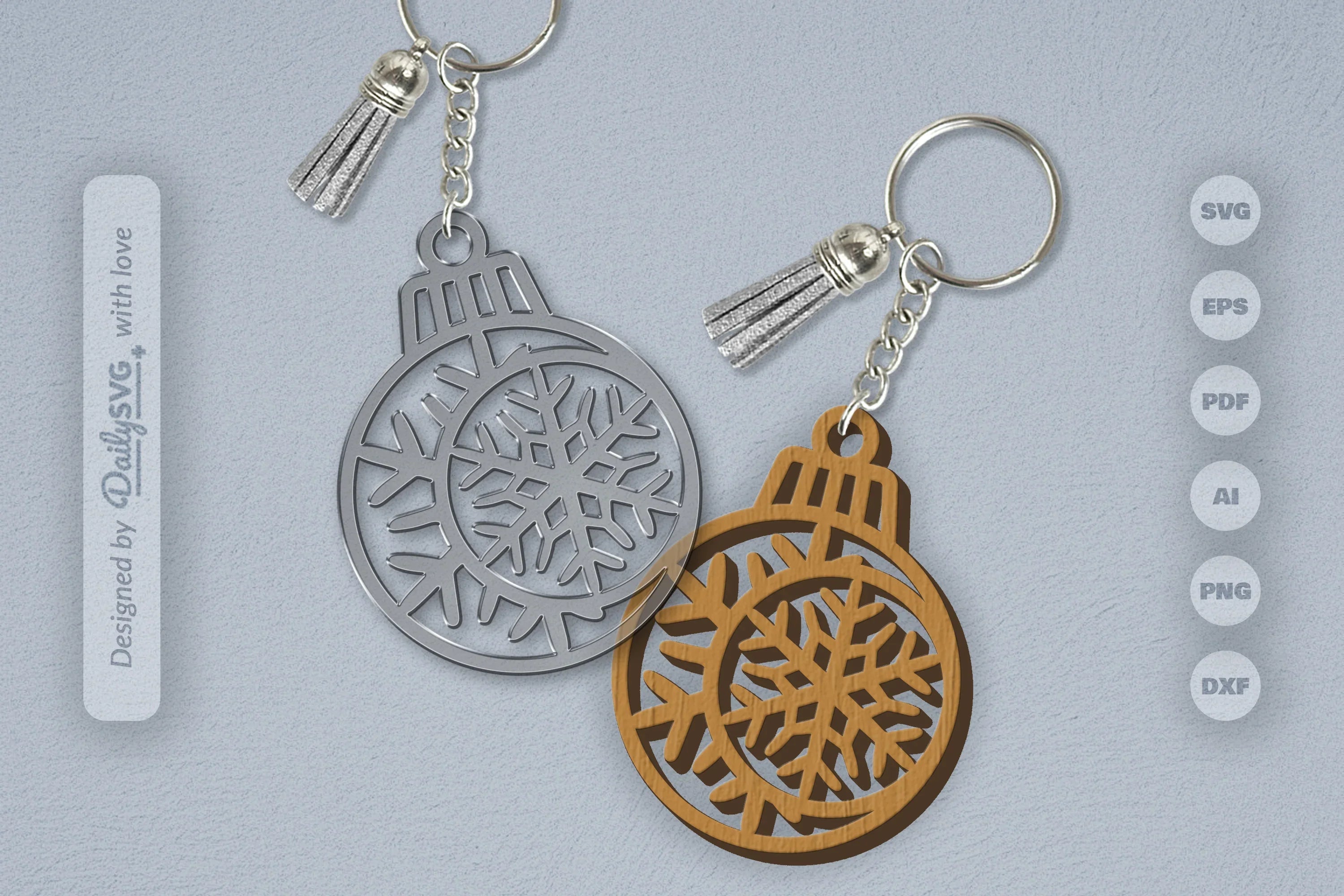 Moon Snowflake Bauble SVG Bundle - CraftNest - Digital Crafting and Art