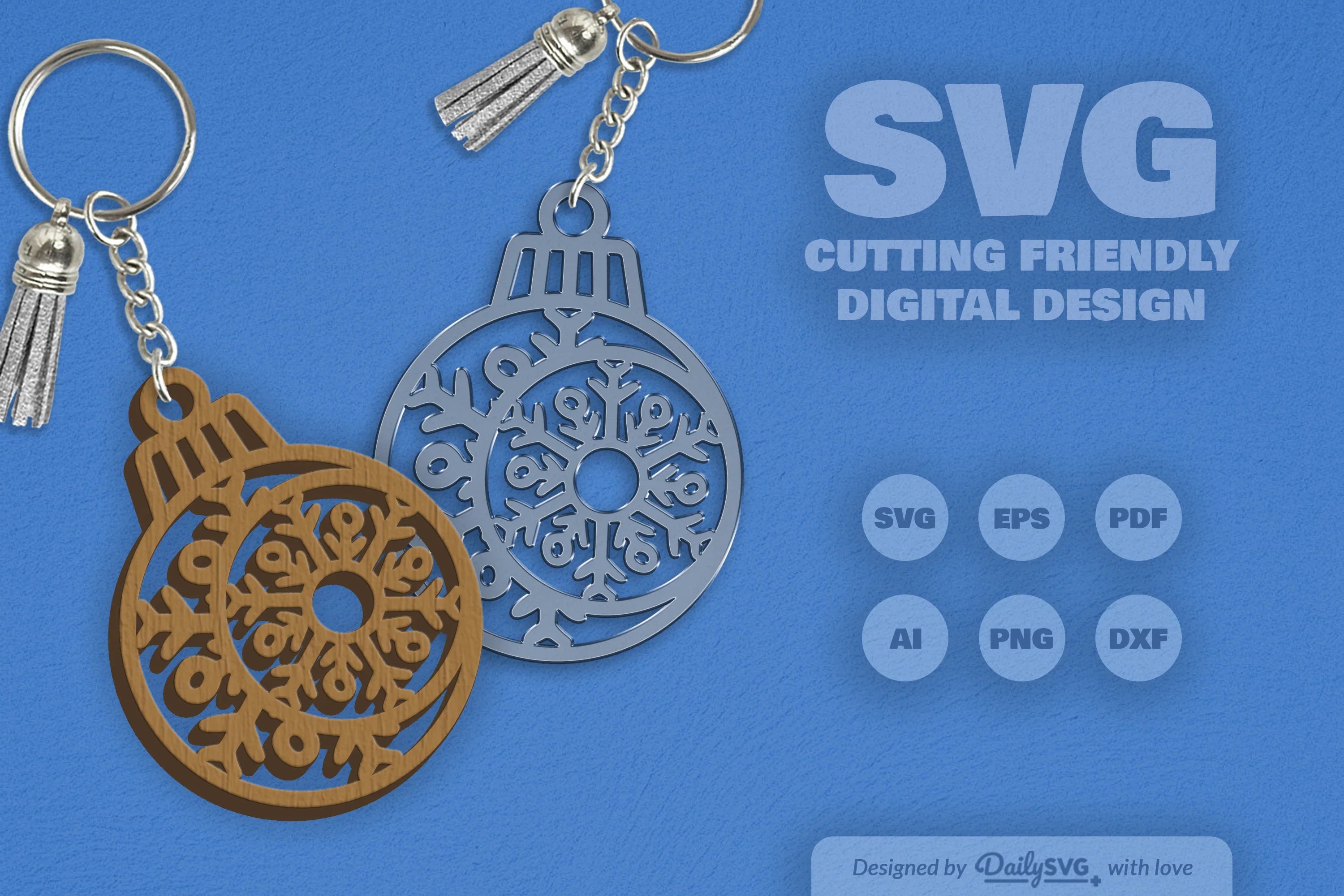 Moon Snowflake Bauble SVG Bundle 5 - CraftNest - Digital Crafting and Art