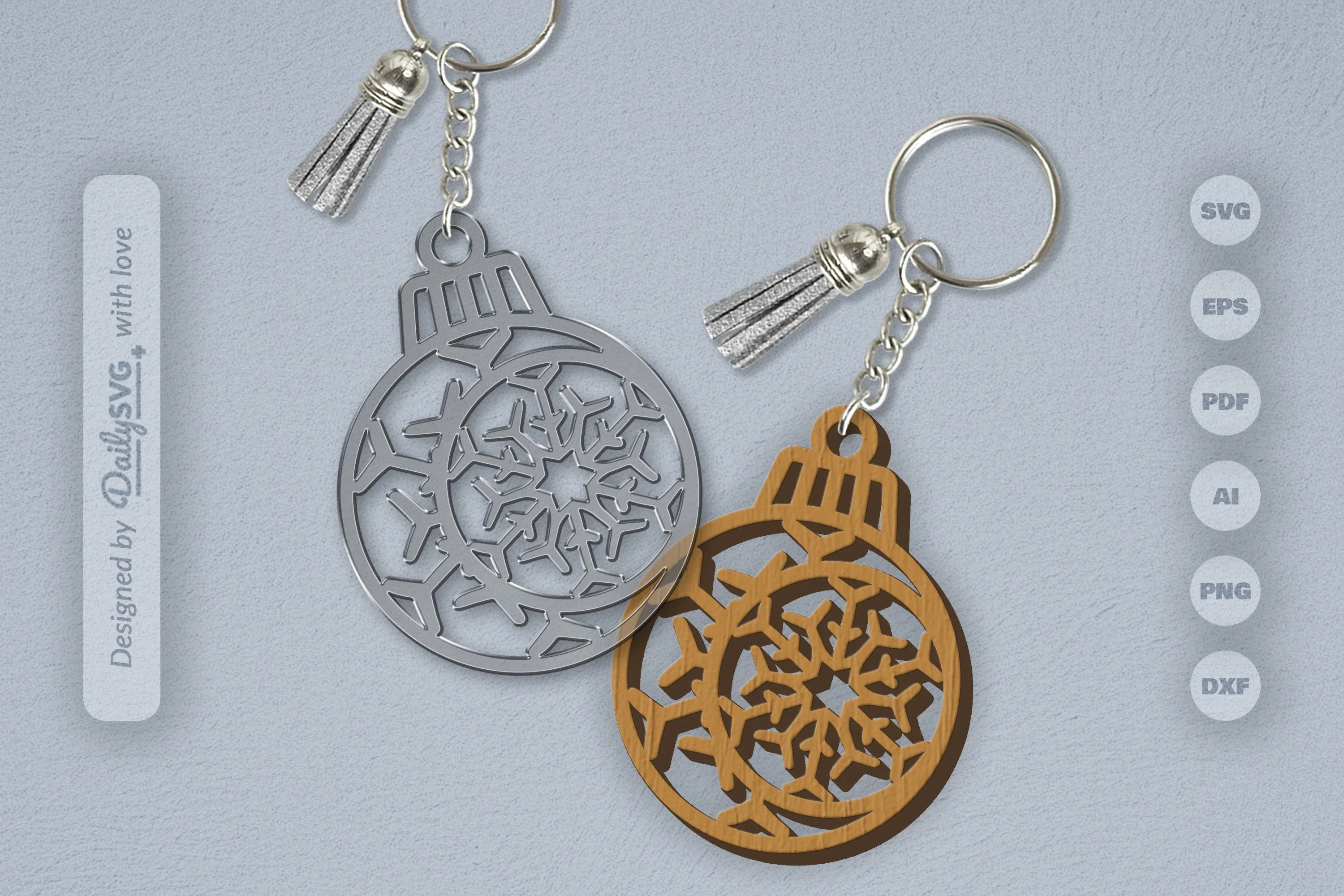 Moon Snowflake Bauble SVG Bundle 3 - CraftNest - Digital Crafting and Art