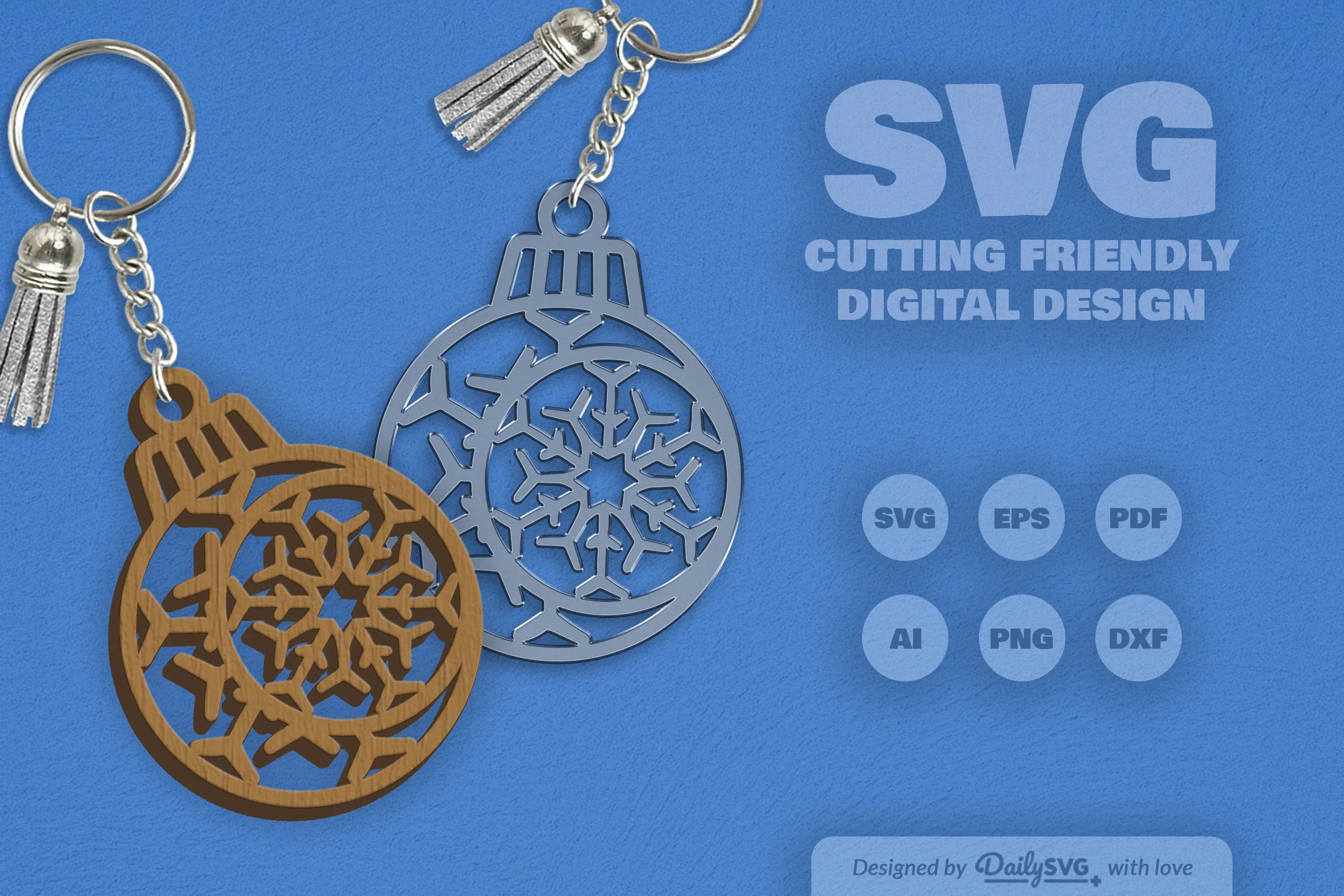Moon Snowflake Bauble Clipart SVG Bundle - CraftNest - Digital Crafting and Art
