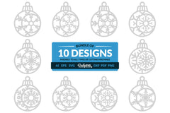 Moon Snowflake Bauble Clipart SVG Bundle - CraftNest - Digital Crafting and Art