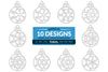 Moon Snowflake Bauble Clipart SVG Bundle