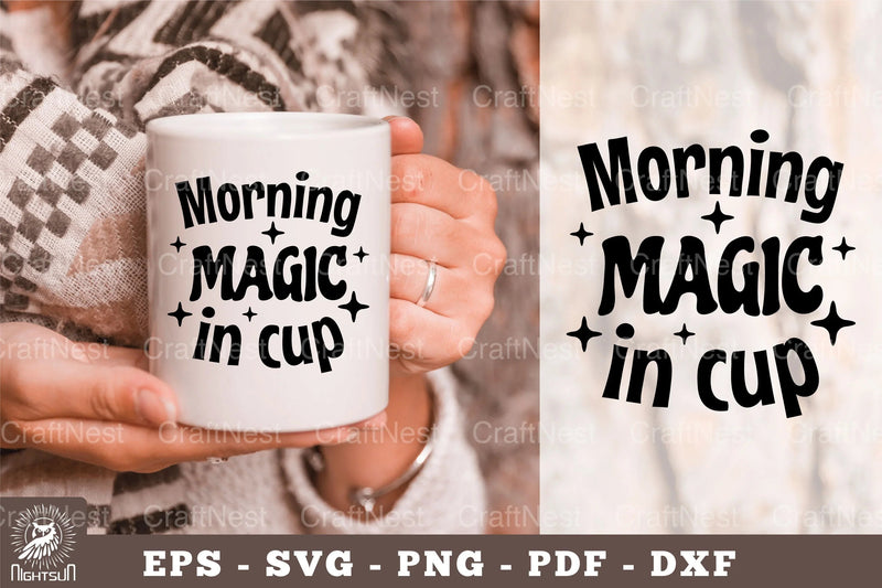 Morning Magic Mug Design Clipart Bundle - CraftNest - Digital Crafting and Art